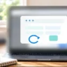 Google Chromeのキャッシュ削除をイメージしたパソコン