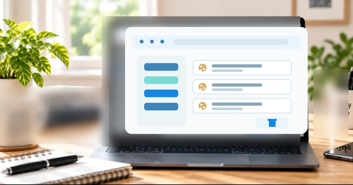 Google ChromeのCookie削除をイメージしたパソコン